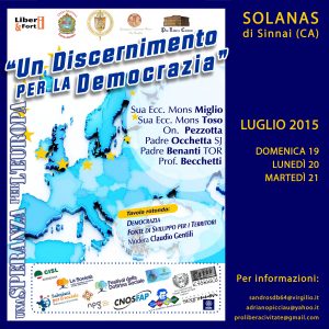 un discernimento per la democrazia - summer school 2015